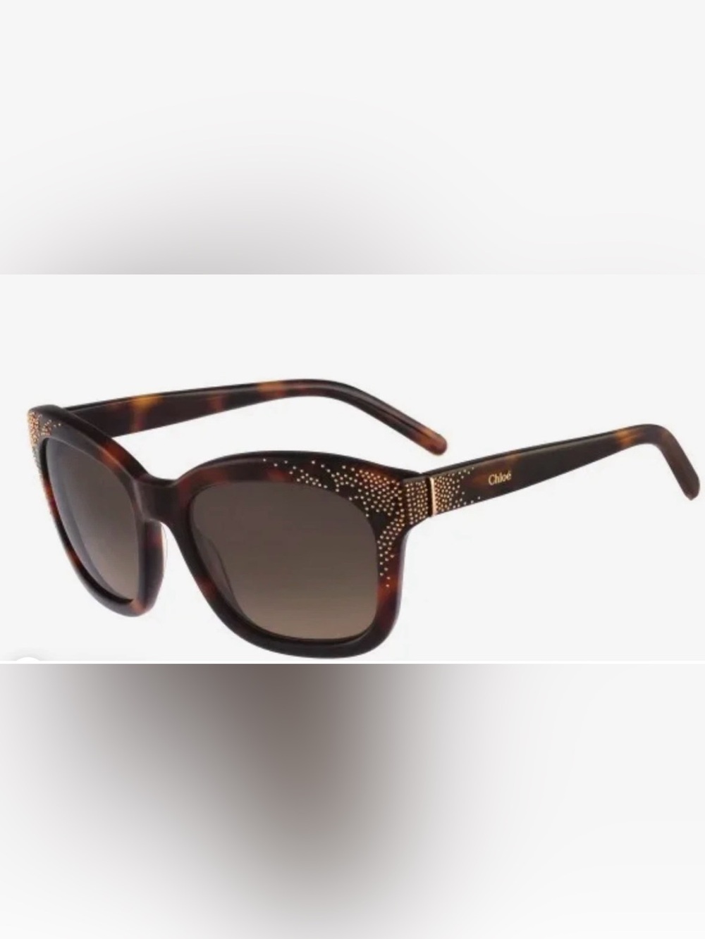 Chloe Women's  626/S 219 Tortoise Square Sunglasses 55/19/135
